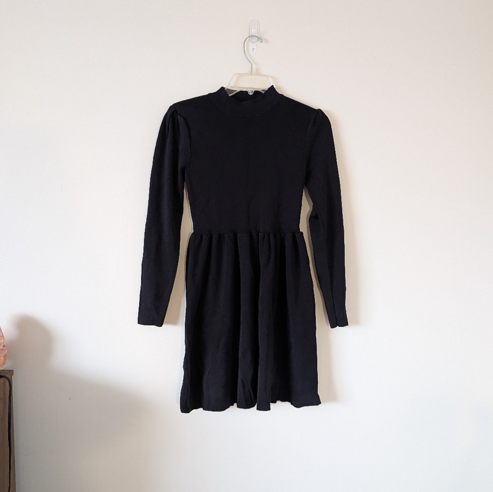 Zara Black Knit Dress Size Small